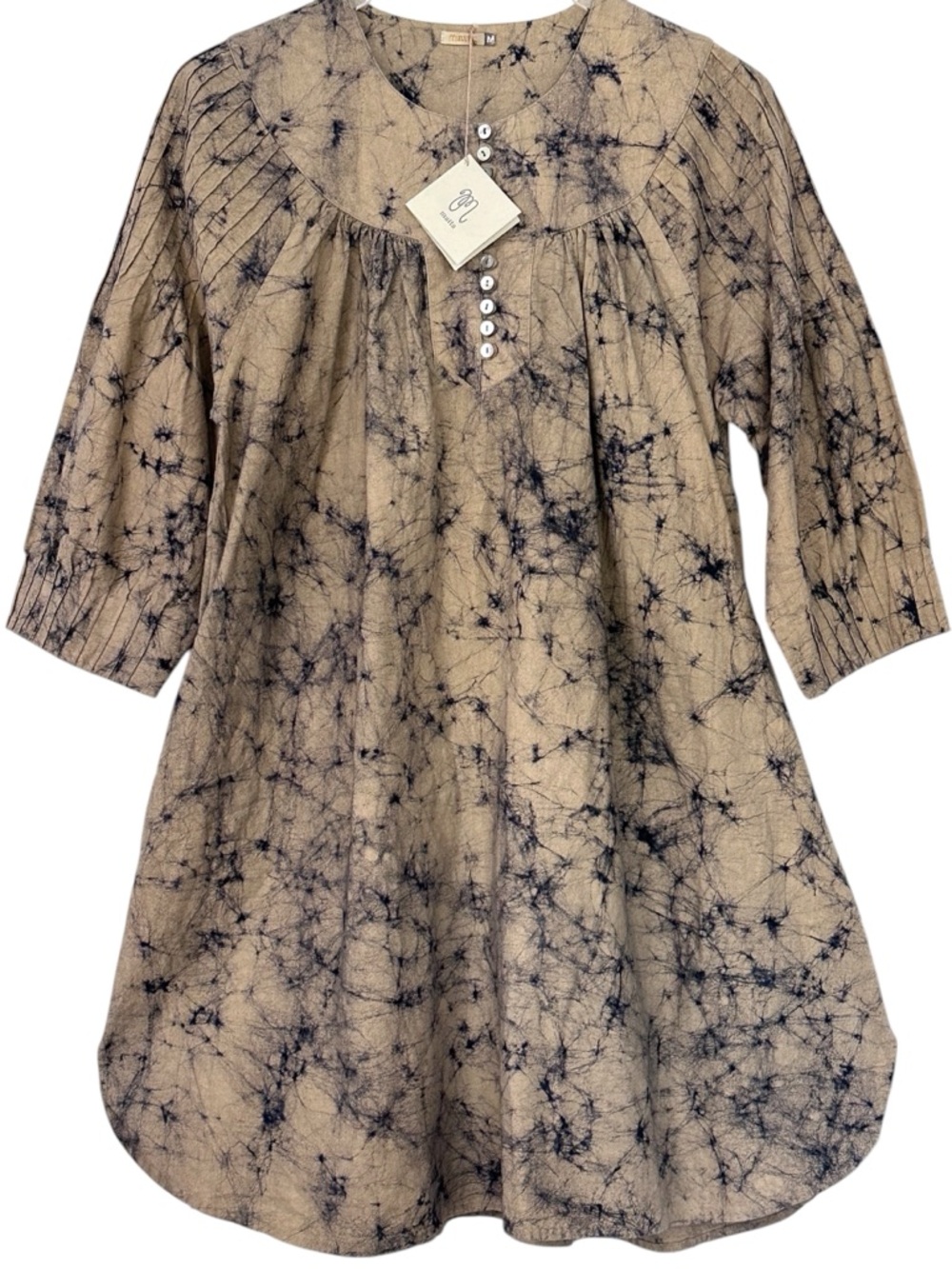 NWT Matta Batik Marble Print Tunic Mini Dress Size M